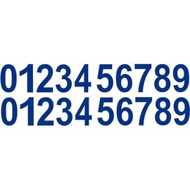 Blue Vinyl Numbers Stickers 0-9 (20 Total) Choose from 1/2" to 12" Sizes! (V746) Signs, Window, Door, Vehicle, Home, Business Address Number Waterproof (6")