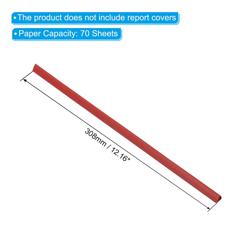 PATIKIL 10mm Binding Bars, 20 Pcs Plastic Binding Bars Slide