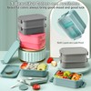 WayEee Lunch Box Adults,2190ml Large Capacity Bento Lunch Box with