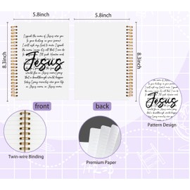 Welshower Name of Jesus Christian Spiral Notebook Journal, Bible Notebook for Note Taking, Jesus Journal for Women Men, Religious Prayer Journals for Woman, 5.5x8.3 Inch, 5.5x8.3 Inch