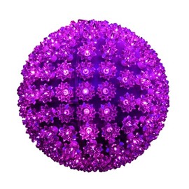 Holiday Bright Lights Indoor/Outdoor Battery Operated 10 Sphere - Green Cord/Purple