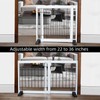 ZJSF Free Standing Indoor Dog Gate for The House Expandable