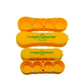magic Opener COMBO – 1 mO MINI for small plastic caps & 1 mO PLUS for larger plastic caps See Pictures for Better Understanding – Soda Opener - Water Opener | Twist-off | Good for 16 sizes | Help Aids