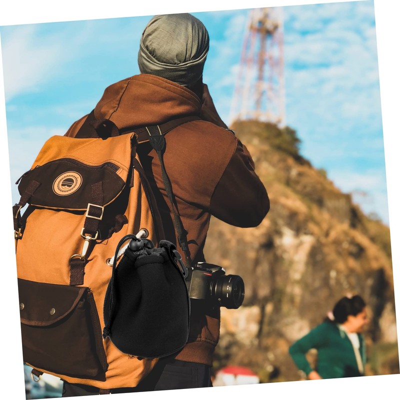 CIYODO 4pcs Camera Lens Pouch Durable Neoprene Storage Bag for