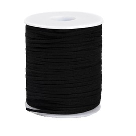 Faux Leather Rope, 45m/148ft Suede Cord Lace, Leather Lace Cord, Leather Strap String for Necklaces, Gift Packaging, Jewelry Making, Beading and DIY Crafts (Black)