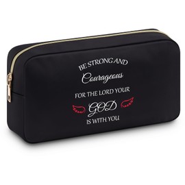 Religious Bible Verses Gifts Makeup Bag Christian Gifts for Women Faith Inspirational Gifts for Women Christian Bag for Women Double Sided Cosmetic Bag Christmas Birthday Gift for Christian Women