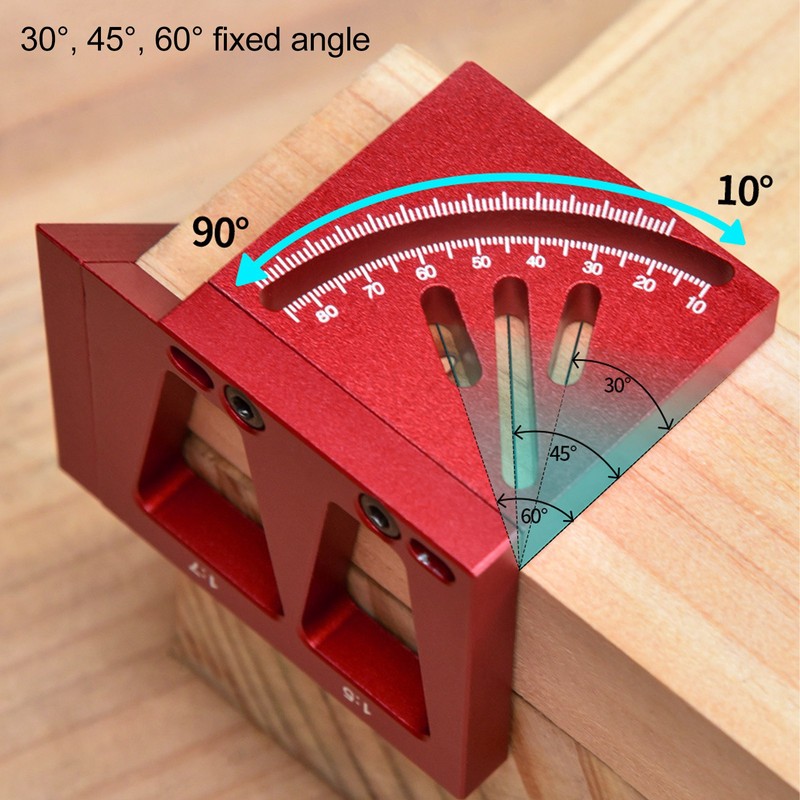 Multi Angle 3D Protractor 45 Degree Marking Ruler Essential Woodworking