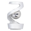 Desktop Suspended Gyroscope Reduce Anxiety Silver Bead Aluminium Alloy Rotating