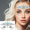 4 Sets Mermaid Face Jewels Rhinestone Face Gems Stick on,