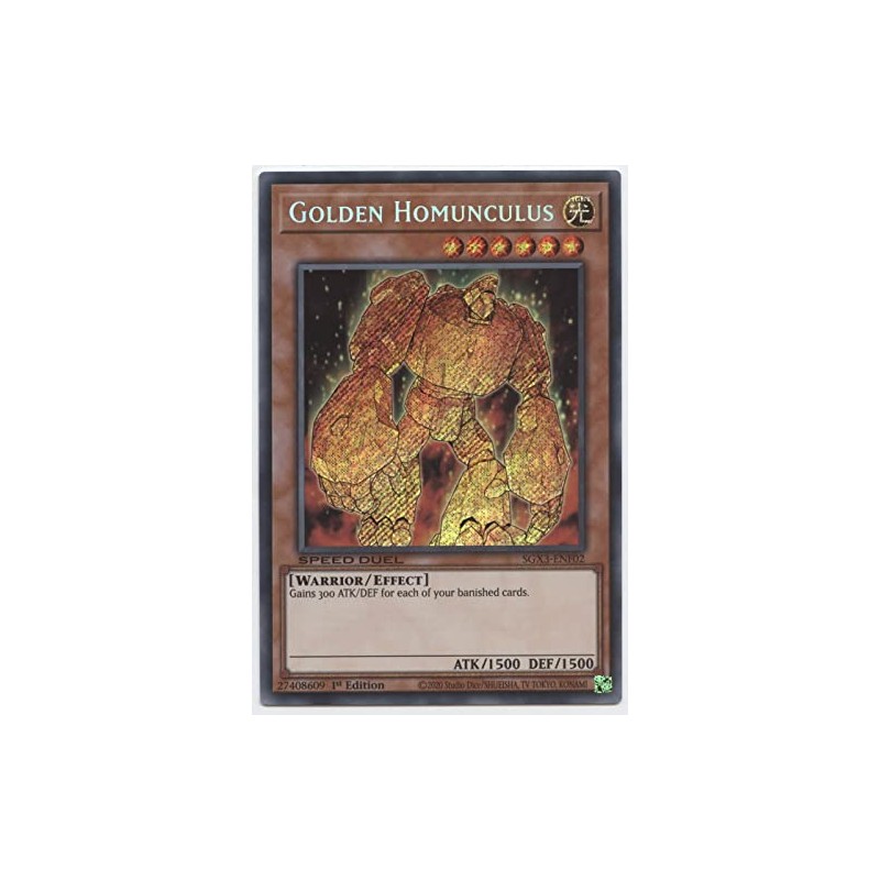 Golden Homunculus - SGX3-ENF02 - Secret Rare - 1st Edition
