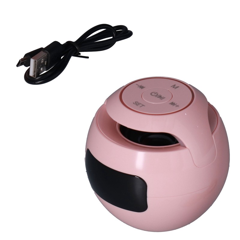 Multifunctional Bluetooth 5.0 Alarm Clock Speaker Rechargeable Ball Shape Portable