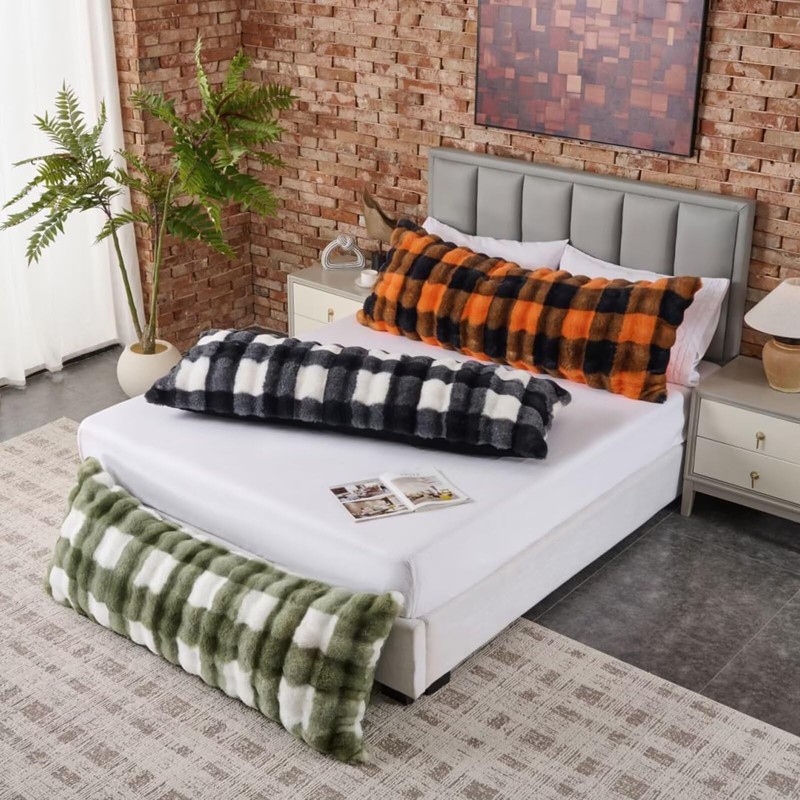 Cozy Plush Fluffy Body Pillow,Full Body Pillows for Adults,20X54 Inches