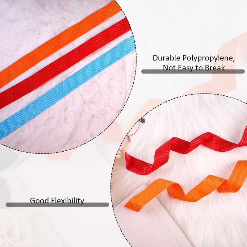 Pack of 12 Webbing 25 mm, 24 m Wide Colourful