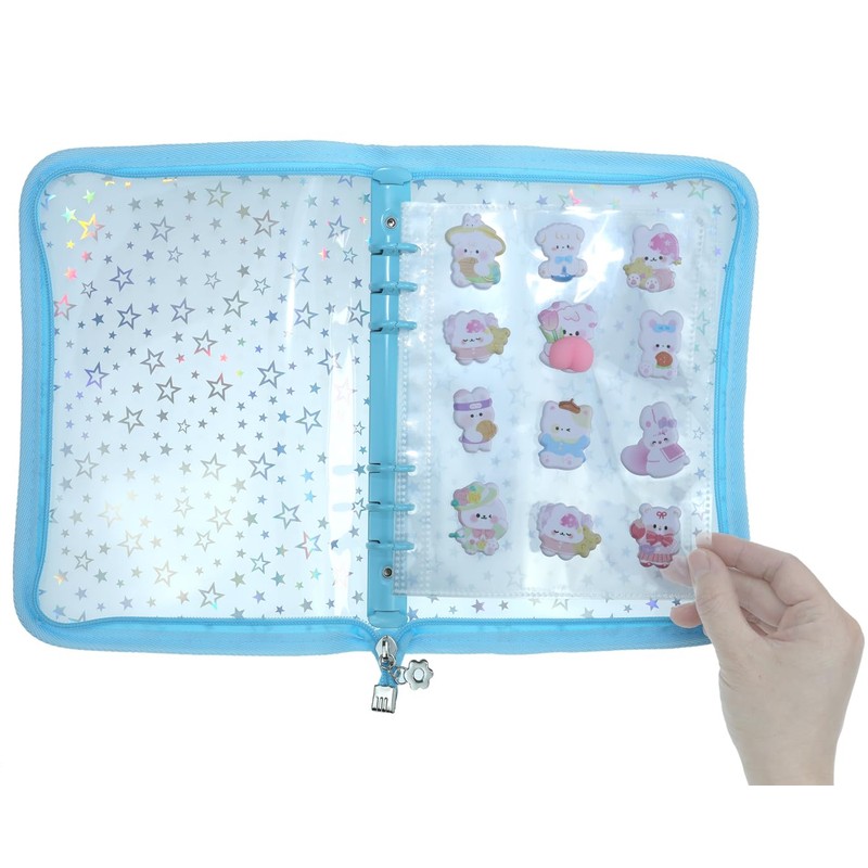 Binder, Sealing Book, Seal Storage, A5, Blue, 6 Holes, Binder,