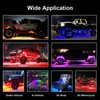 RGB LED Rock Lights Underbody Wireless APP Music Chasing Offroad