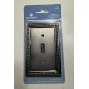 Brainerd 19054 Single Switch Wall Plate Brushed Satin Pewter Beaded