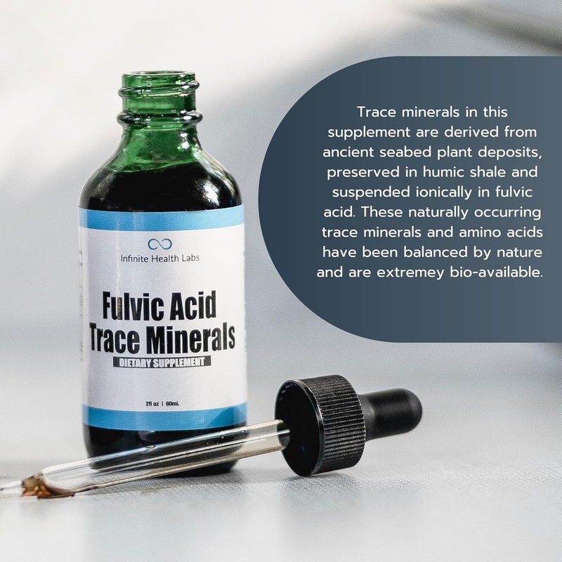 Fulvic Acid Trace Minerals Supplement - 169 Servings - Humic