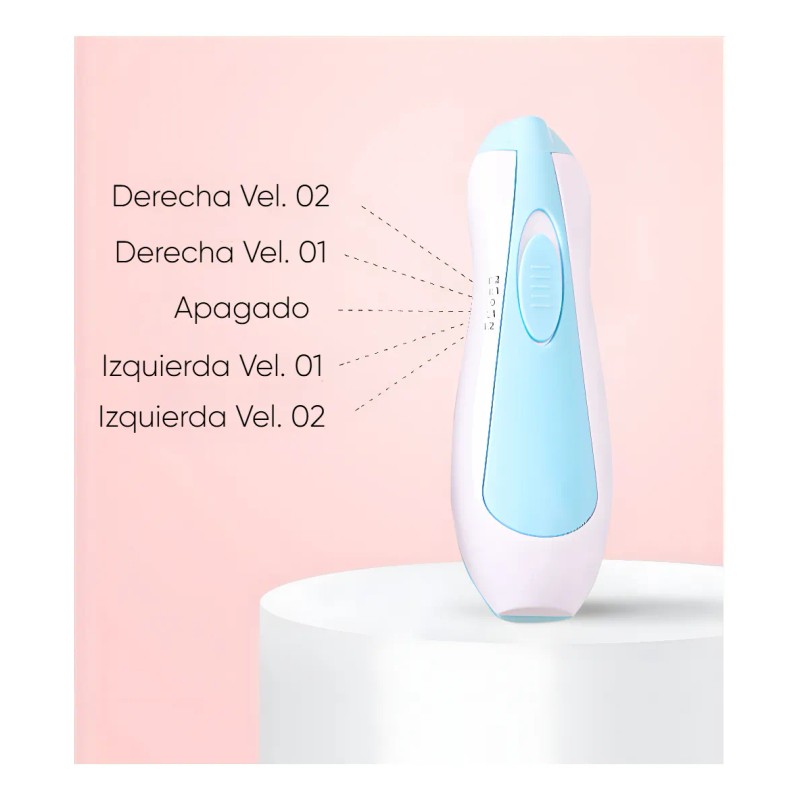 Lima Uñas Electrica Bebe Adultos 6 Cabezal Luz Led Portatil