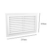 9" x 6" White Plastic Louvre Air Vent Grille with