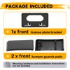 ECOTRIC Front Bumper Guards Pads + License Plate Frame Compatible