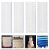 mwellewm 4 Pcs/set Cake Scraper Decorating Plastic Sawtooth Comb Mousse