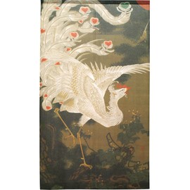 Noren Ito Jakuchu Oimatsu Hakuho-zu Japanese Painting Tapestry Poster Width 85cm x Length 150cm 91257