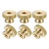 sourcing map Knurled Thumb Nuts, 6Pcs M4 x D12mm x