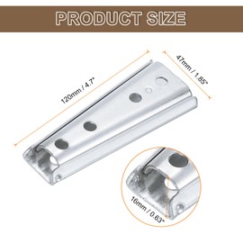 uxcell Sectional Couch Connectors, 2Pcs Sofa Connector Furniture Sofa Latch, Sofa Slider, Bed Frame Accessories Sofa Fixing Bolt, Interlocking Sofa Connector Bracket 120mm, Silver Tone
