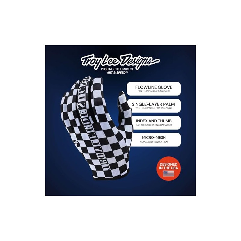 Troy Lee Designs Flowline MTB Gloves Black Size XL