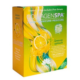La Palm Collagen Spa Luxury Manicure and Pedicure with Collagen Bubble Crystals - Lemon Splash (4 Packs)