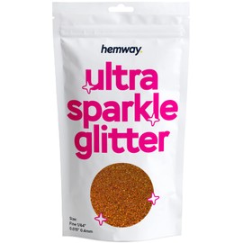 Hemway Fine Copper Holographic Glitter 100 g 3.5 oz Cosmetic Safe 1/64 Inch 0.015 Inch 0.4 mm