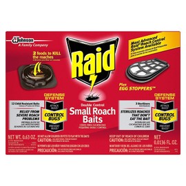 Raid Double Control Small Roach Baits Plus Egg Stopper 0.63 Ounce (Pack of 10)