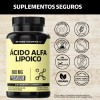 Ácido Alfa Lipóico Ala 600mg Por Cápsula Potenciado Cúrcuma Curcumina