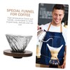 Gatuida 1Pc Smoke Grey Glass Coffee Pot with Walnut Base