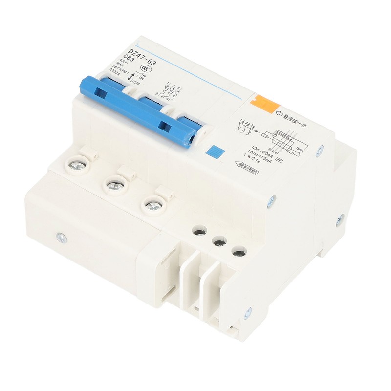 3P+N Miniature Circuit Breaker Ground Fault Leakage Overload Protection Switch