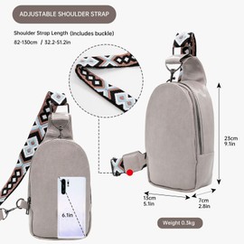 Long Keeper Sling Bag Brusttasche PU Leder Crossbody Rucksack Damen Klein Sling Schulter Rucksäcke Reise Schultertasche Umhängetasch für Damen Herren