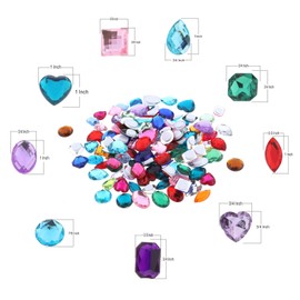 Self Adhesive Craft Jewels Jumbo Bling Crystal Gem Stickers Assorted Shapes Colors Rhinestone Stickers for Arts & Crafts Projects Pack of 110
