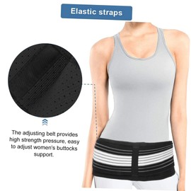 KOMBIUDA Support Brace for Women Supple Band for Pregnancy Postpartum Relief Breathable Flexible Design Comfortable Lower Back for Moms Black