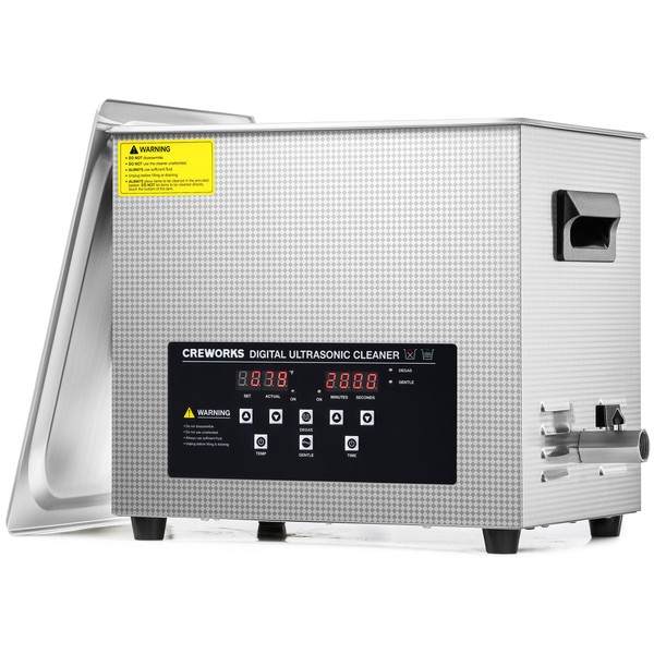 CREWORKS 10L Digital Ultrasonic Cleaner, 2.6 gal. Ultrasonic Cleaning Machine