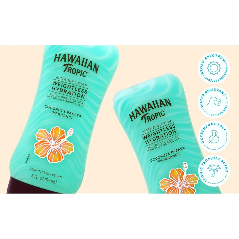 Hawaiian Tropic Silk Hydration After Sun Lotion 6oz Paquete de
