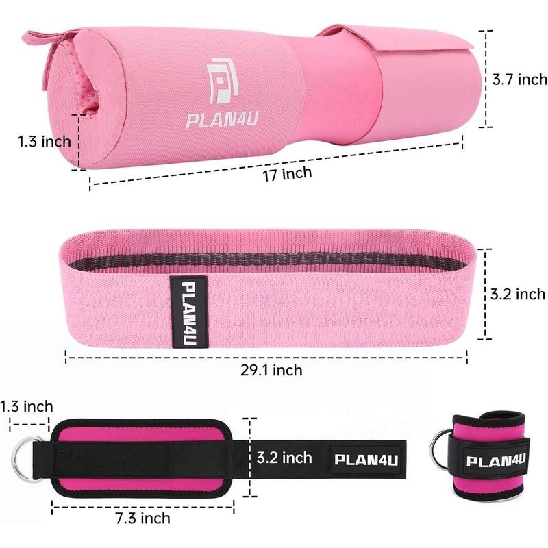 Barbell Pad Set for Squat Hip Thrusts, Upgraded Workout Foam