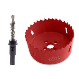 TUNEZ M42 Bi-Metal Hole Cutter Set with Hexagon Arbor and Centring Metal Drill Bits Holesaw Kit for Wood Metal Plasterboard Iron Sheet Pipe Plastic 80 MM, 3-5/32"