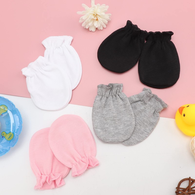 DRESHOW Newborn Baby Mittens Infant Gloves No Scratch Mittens Cotton
