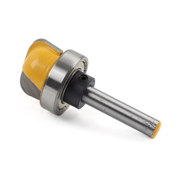 Liru 8mm Shank Cutter Router Bit Bowl & Tray Cutting Diameter 1-1/8" Round Nose Cove Core Box Woodworking Tool 1Pc Yellow & Silver Carbide