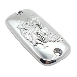 Chrome Motorcycle Brake Master Cylinder Reservoir Cover Free Spirit Eagle Head Ornament for Honda Shadow 400 700 Magna 250 750 Steed 400 600 Valkyrie Goldwing
