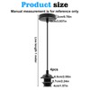 Nizirioo Pack of 4 Lamp Suspension E27, Lamp Socket E27
