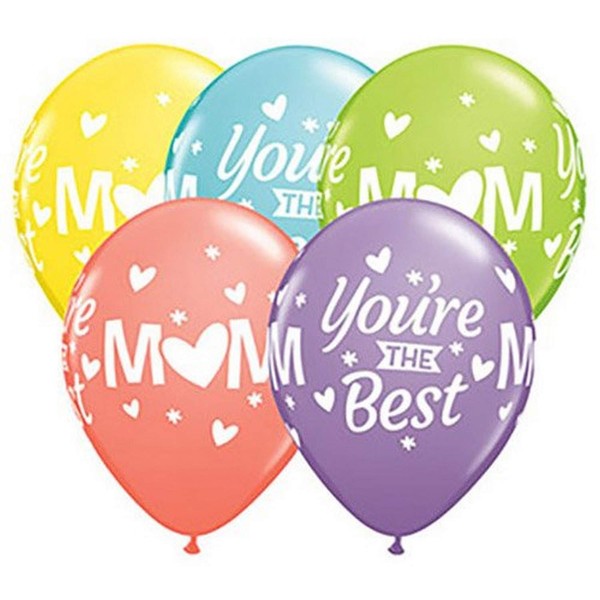 Qualatex Latex Balloons 24366-Q M(Heart) M You'RE the Best, 11", Multicolored