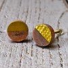 ARTISNO Marble Brass Knobs, Pink Marble knobs, Brass Drawer Knobs