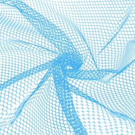 59" x 72"(2 Yards) Mesh Fabric Slightly Stretchy for Sewing Projects, Backpack Pocket and Straps, Netting Clothes and Shopping Bag (Sky Blue)