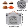 Rierousy Hat Box Round Foldable Hat Storage Boxes Fabric with
